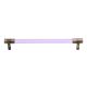 Clear Pink Cylinder Glass Door Handles